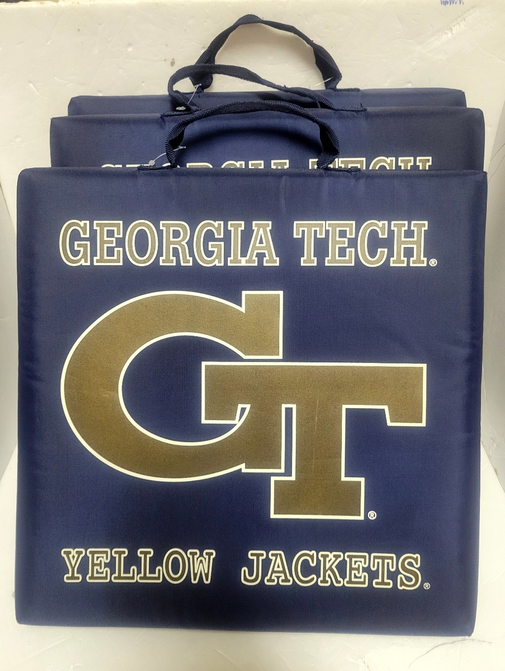 3 Vtg Georgia Tech Yellow Jackets Sports Team Bleacher Seats Cushions Game Day